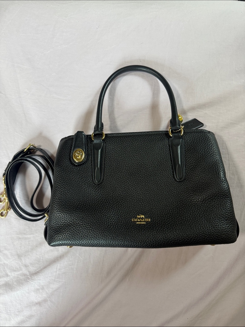 Coach Black Leather bag - Picture 1 of 7